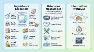 Recette Gâteau pommes yaourt facile et ultra moelleux