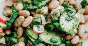 Recette Salade de haricots, concombre et radis