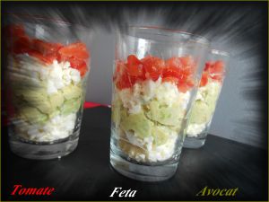 Recette Verrines Tomate, Feta, Avocat