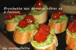 Recette Bruschetta aux tomates rôties et à l'avocat