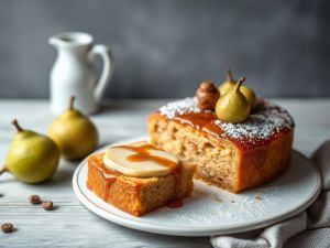 Recette Découvrez la Recette Irrésistible du Gâteau aux Poires et Crème de Marrons!