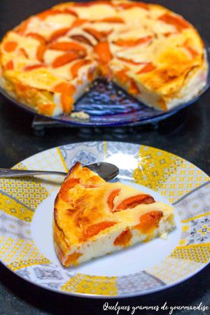Recette Gâteau aux abricots et fromage blanc