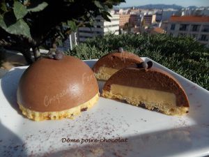 Recette Dôme poire-chocolat