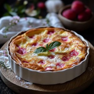 Recette Clafoutis Légers à la Rhubarbe: Recette Facile