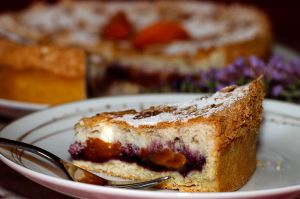 Recette Tarte abricotine, cassis et amandes