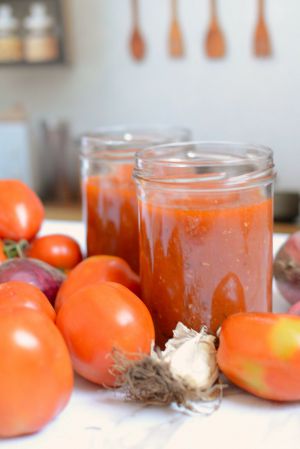 Recette Coulis de tomates rôties au four #bocaux