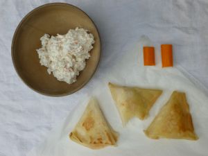 Recette Samossas au fromage frais et surimi