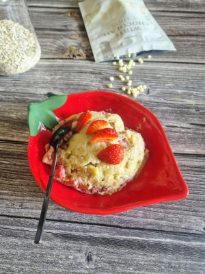 Recette Bowl cake fraises chocolat blanc