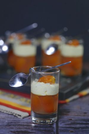 Recette Verrines de tomates en gelée au fromage frais