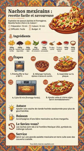 Recette Nachos mexicains : recette facile et savoureuse