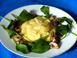 Recette Polenta aux épinards et champignons