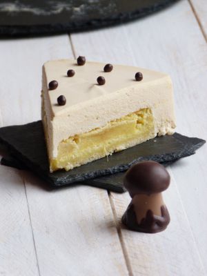 Recette Entremet Normand, pommes et mousse au caramel