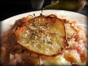 Recette Risotto poire et gingembre / risotto pera y jengibre