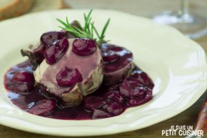Recette Filet mignon de porc au vin rouge et cerise