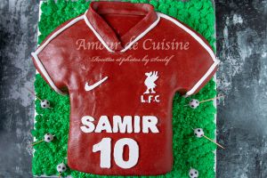 Recette Gateau d’anniversaire maillot de foot Liverpool