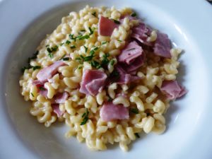 Recette Risotto de coquillettes au jambon