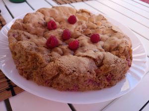 Recette Gâteau aux framboises