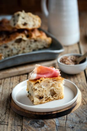 Recette Focaccia sans pétrissage aux cèpes séchés