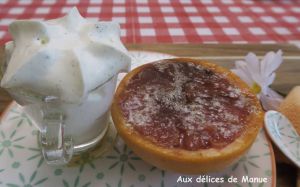 Recette Pamplemousse caramélisé et chantilly à la vanille