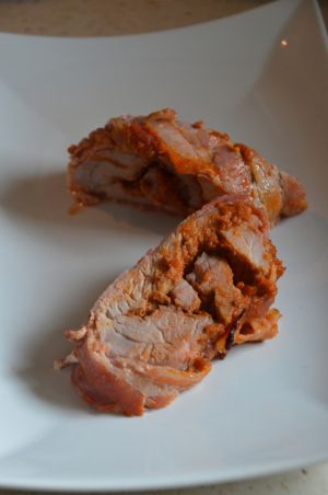 Recette Filet mignon de porc lardé et farci à la tomate séchée