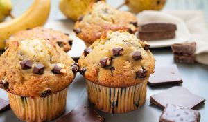 Recette Muffins chocolat poire/banane facile et rapide