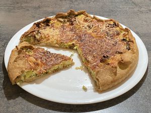 Recette Tarte aux poireaux, pâte à l'huile d'olive