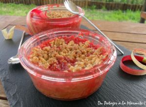Recette Crumble fraise-rhubarbe