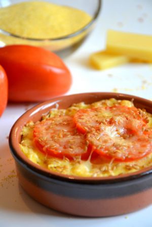 Recette Polenta gratinée à la tomate et aux graines de lin