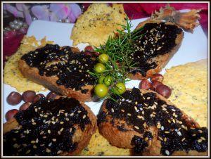 Recette Toasts au confit d'olives au gingembre