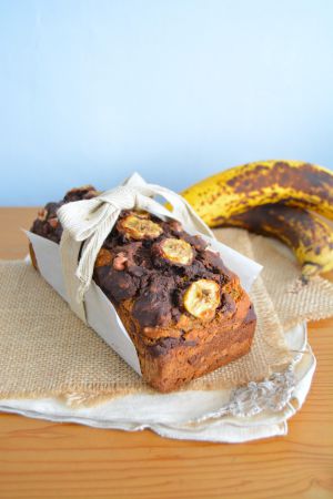 Recette Banana bread marbré au chocolat noir (vegan&sans gluten)