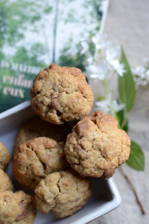 Recette Cookies beurre de coco chocolat praliné #végan