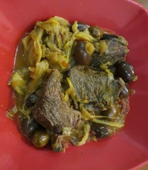 Recette Tajine de chou blanc et boeuf