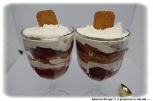 Recette Verrines de quetsches au sirop maison, mascarpone et speculoos