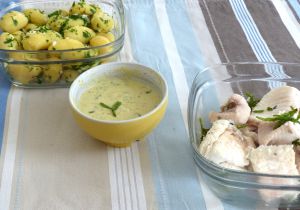Recette Poisson  froid et sauce tartare à la salicorne