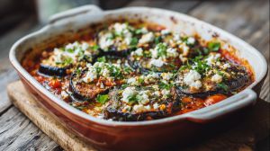 Recette Gratin d’aubergines ultra léger à la feta