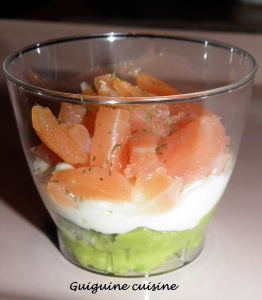 Recette Verrine avocat, boursin, saumon