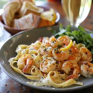 Recette Tagliatelles aux crevettes et citron : Recette Rapide et Savoureuse