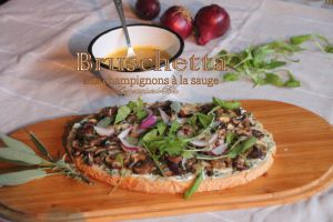 Recette Bruschetta aux champignons à la sauge