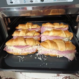 Recette Croissant moutarde jambon et Comté au combi ninja