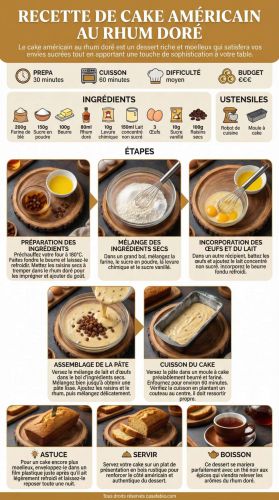 Recette Cake américain au rhum doré