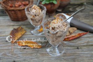 Recette Glace au chocolat praliné et mascarpone