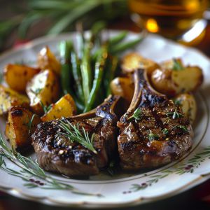 Recette Côtelettes d’agneau au romarin : Recette facile et savoureuse