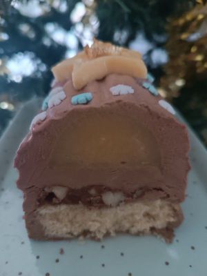 Recette Bûche citron chocolat praliné