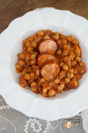 Recette Ragout de pois chiches à la saucisse fumée
