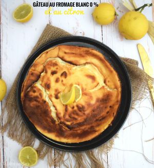 Recette Gâteau au fromage blanc à 0% et au citron