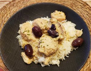 Recette Poulet coco aux olives Kalamata au Cookéo