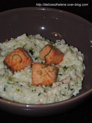 Recette Risotto au saumon et au citron vert