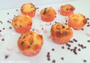 Recette Muffins aux mini chamallows et pépites de chocolat (Muffins with mini marshmallows and chocolate chips)