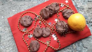 Recette Calendrier de l'avent #23 ; Cookies sans gluten Orange/choco {Vegan}