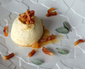 Recette Petits flans  à la ricotta, gorgonzola à la sauge et guanciale (cuisson à l'airfryer ou traditionnelle)